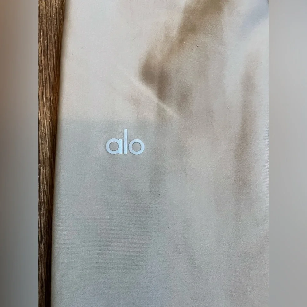 Alo Womens Tan Stretch High-Waisted Pull-On Yoga Ankle Pants Size XXS 28”